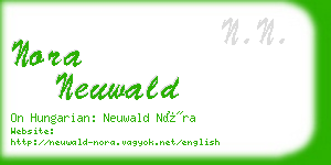 nora neuwald business card